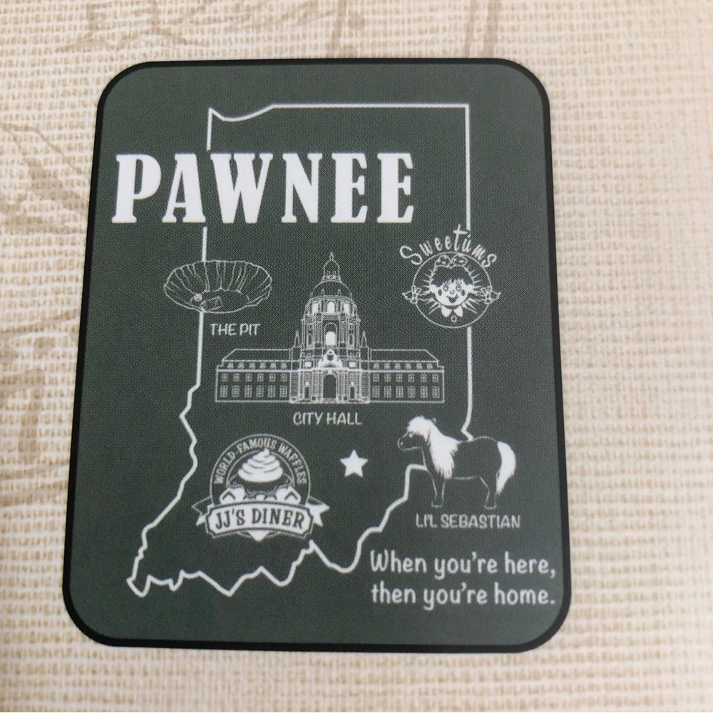 Throw plush soft cozy Park and Recreation Pawnee graphic green. 50in x 60 in